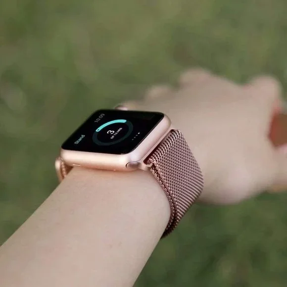 NEW[BAND] Pink Milanese Stainless For Apple Watch - Picture 4 of 8